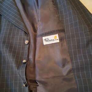 Falcone Men's Checkered Suit Jacket